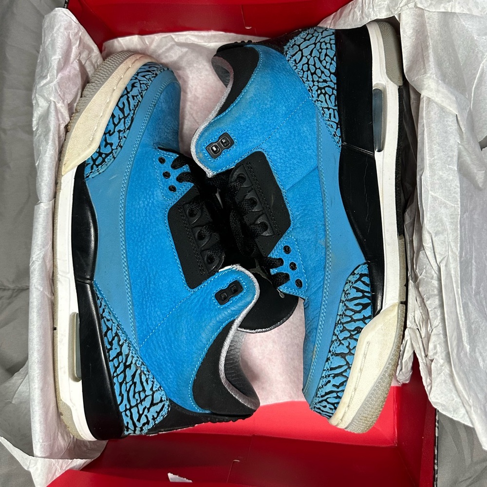 RETRO 3 JORDAN DRK PWDER BLUE/WHITE/BLK MEN’S